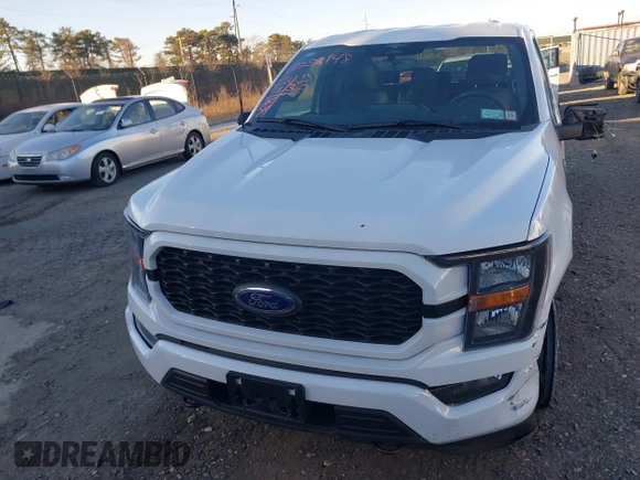 2023 Ford F-150 XL with VIN 1FTEX1EP5PKE55616, listed as a IAAI auction lot 41258148 with 23,303 mi miles and . Bid and sale history available at DreamBid. Image 11.