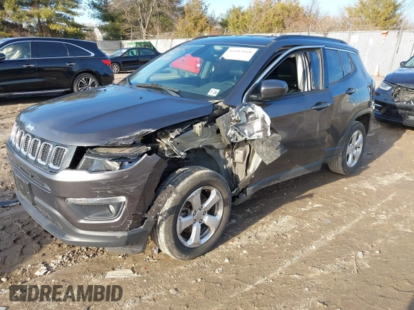 2018 Jeep Compass Latitude with VIN 3C4NJDBB0JT316396, listed as a IAAI auction lot 41482668 with 65,340 mi miles and . Bid and sale history available at DreamBid. Image 17.