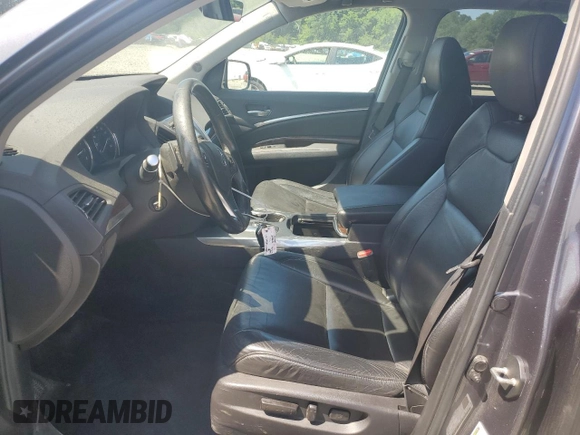 2017 Acura MDX Technology with VIN 5FRYD4H59HB012299, listed as a Copart auction lot 61800815 with 107,043 mi miles and Salvage title. Bid and sale history available at DreamBid. Image 7.