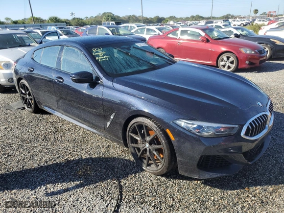 2022 BMW 8 Series 840i with VIN WBAGV2C04NCJ34178, listed as a Copart auction lot 73813324 with 0 mi miles and Salvage Title. Bid and sale history available at carsss.com. Image 4.