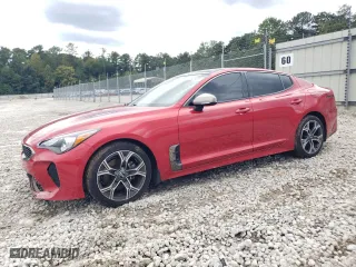 2021 Kia Stinger GT-Line with VIN KNAE15LA4M6087552, listed as a Copart auction lot 72982604 with 68,473 mi miles and Salvage Title. Bid and sale history available at carsss.com. Image 1.