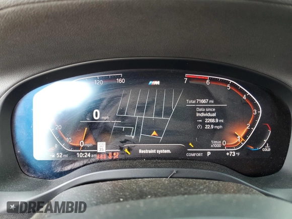 2020 BMW X4 xDrive30i z VIN 5UX2V1C0XL9B93562, wystawiony jako Copart lot #56180595 z przebiegiem 71 667 mil mil oraz Szkoda całkowita • Salvage title. Historia ofert i sprzedaży dostępna na DreamBid. Obrazek 9.