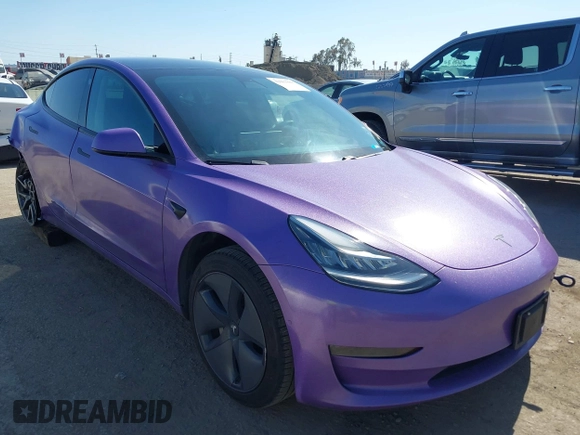 2020 Tesla Model 3 Standard Range Plus with VIN 5YJ3E1EA0LF739462, listed as a IAAI auction lot 42081889 with 65,254 mi miles. Bid and sale history available at carsss.com. Image 1.