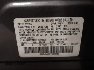 2015 Infiniti Q50 Premium with VIN JN1BV7AR6FM398836, listed as a IAAI auction lot 41836719 with 57,804 mi miles. Bid and sale history available at carsss.com. Image 9.