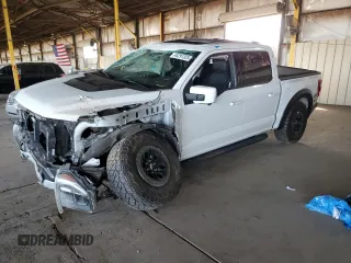 2021 Ford F-150 Raptor with VIN 1FTFW1RG9MFC63847, listed as a Copart auction lot 46291325 with 53,064 mi miles and Salvage Title. Bid and sale history available at carsss.com. Image 1.