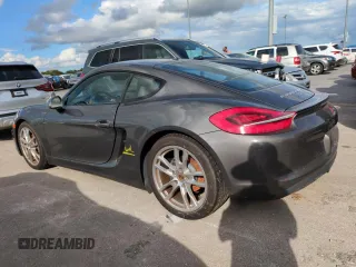 2014 Porsche Cayman с VIN WP0AA2A82EK170311, выставлен на аукционе Copart как лот 76123574 с пробегом Не указан миль и Списание • Salvage title. История ставок и продаж доступна на DreamBid. Изображение 2.