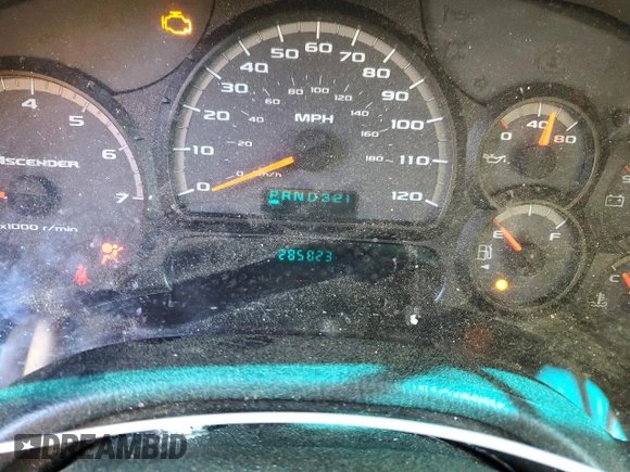 2005 Isuzu Ascender S z VIN 4NUDT13S452700132, wystawiony jako Copart lot #48341285 z przebiegiem 285 023 mil mil oraz Szkoda całkowita • Salvage title. Historia ofert i sprzedaży dostępna na DreamBid. Obrazek 9.