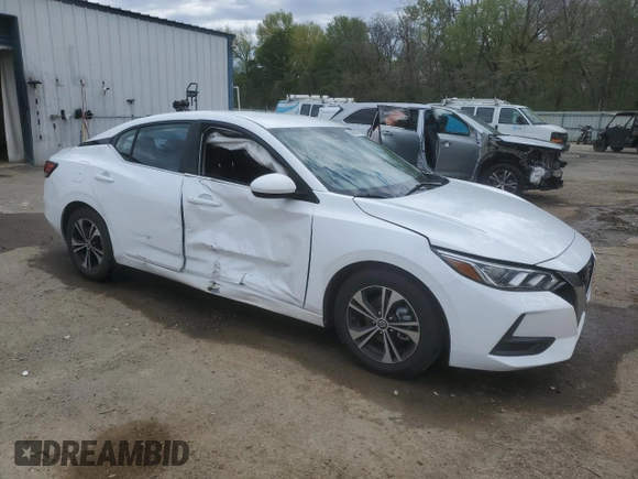 2021 Nissan Sentra SV with VIN 3N1AB8CV1MY280854, listed as a Copart auction lot 50666145 with 50,345 mi miles and Salvage Title. Bid and sale history available at DreamBid. Image 4.