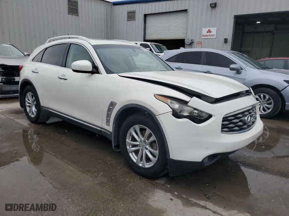 2009 Infiniti FX35 with VIN JNRAS18UX9M101211, listed as a Copart auction lot 44557375 with 83,427 mi miles and Salvage Title. Bid and sale history available at carsss.com. Image 4.