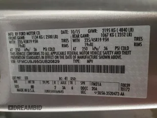 2016 Ford Escape Titanium with VIN 1FMCU9J95GUB20829, listed as a Copart auction lot 52315925 with 97,365 mi miles and Salvage Title. Bid and sale history available at carsss.com. Image 14.