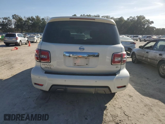 2020 Nissan Armada SL with VIN JN8AY2ND8L9109346, listed as a Copart auction lot 43010145 with 32,268 mi miles and Salvage Title. Bid and sale history available at carsss.com. Image 6.