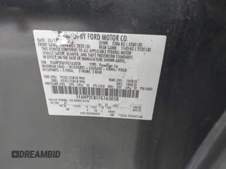 2015 Ford Taurus SEL with VIN 1FAHP2E81FG163058, listed as a IAAI auction lot 42221098 with 127,957 mi miles and . Bid and sale history available at carsss.com. Image 9.