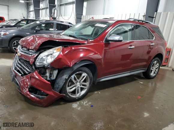 2016 Chevrolet Equinox LTZ with VIN 2GNALDEKXG6232112, listed as a Copart auction lot 48579775 with 173,039 mi miles and Salvage Title. Bid and sale history available at carsss.com. Image 1.