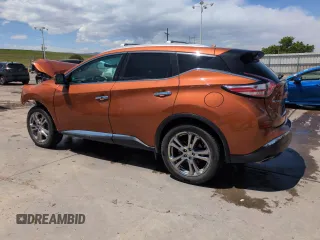 2015 Nissan Murano SL z VIN 5N1AZ2MH5FN287106, wystawiony jako Copart lot #56955825 z przebiegiem 97 212 mil mil oraz Szkoda całkowita • Salvage title. Historia ofert i sprzedaży dostępna na DreamBid. Obrazek 2.