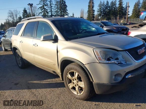 2009 GMC Acadia SLT2 with VIN 1GKEV33D69J175985, listed as a IAAI auction lot 41381659 with 179,351 mi miles. Bid and sale history available at carsss.com. Image 1.