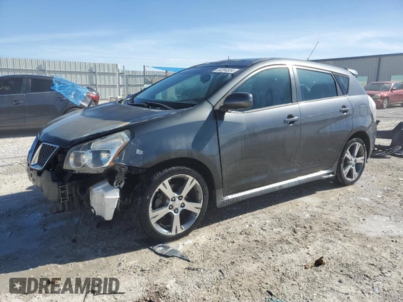 2009 Pontiac Vibe GT with VIN 5Y2SR670X9Z402656, listed as a Copart auction lot 86394554 with 118,124 mi miles and Salvage Title. Bid and sale history available at carsss.com. Image 1.