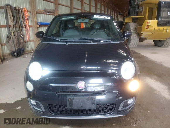 2012 FIAT 500 Sport with VIN 3C3CFFBR7CT105575, listed as a Copart auction lot 61782495 with 126,033 mi miles and Clean title. Bid and sale history available at DreamBid. Image 5.