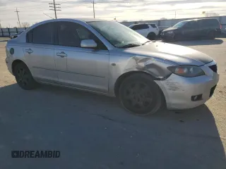 2008 Mazda 3 i Sport with VIN JM1BK12F281778705, listed as a Copart auction lot 89202195 with 243,541 mi miles and Salvage Title. Bid and sale history available at DreamBid. Image 4.