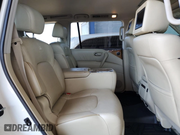 2012 Infiniti QX56 7-passenger with VIN JN8AZ2NF3C9519101, listed as a Copart auction lot 53105715 with 114,204 mi miles and Salvage Title. Bid and sale history available at DreamBid. Image 11.
