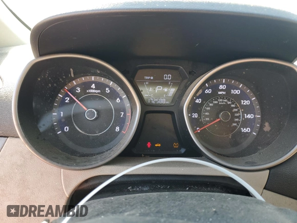 2016 Hyundai Elantra SE with VIN 5NPDH4AE0GH761703, listed as a Copart auction lot 46860205 with 172,588 mi miles and Salvage title. Bid and sale history available at DreamBid. Image 9.