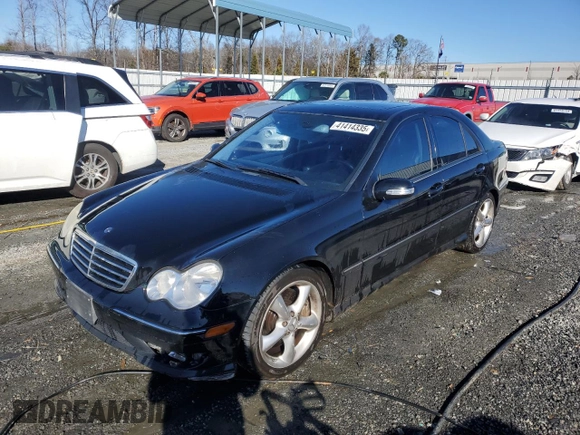 2006 Mercedes-Benz C 230 Sport with VIN WDBRF52H76A895770, listed as a Copart auction lot 41414335 with 206,996 mi miles and Salvage Title. Bid and sale history available at carsss.com. Image 1.
