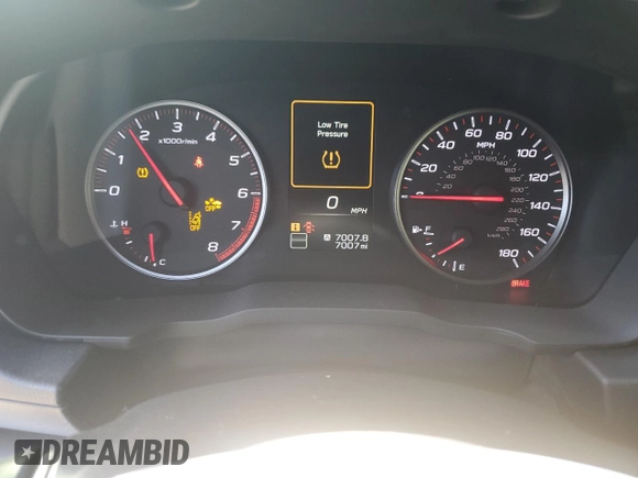 2024 Subaru WRX with VIN JF1VBAB67R9804351, listed as a Copart auction lot 49258745 with 7,007 mi miles and Salvage title. Bid and sale history available at DreamBid. Image 9.