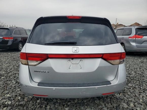 2015 Honda Odyssey Touring Elite with VIN 5FNRL5H99FB019686, listed as a Copart auction lot 53209595 with 72,046 mi miles and Clean Title. Bid and sale history available at carsss.com. Image 6.