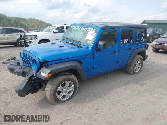 2023 Jeep Wrangler Sport with VIN 1C4HJXDG5PW530309, listed as a IAAI auction lot 42154961 with 29,846 mi miles and . Bid and sale history available at DreamBid. Image 18.