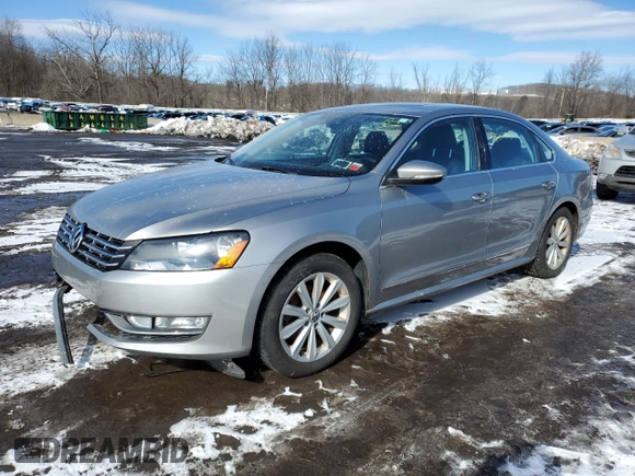 2012 Volkswagen Passat SEL with VIN 1VWCP7A36CC097828, listed as a Copart auction lot 46071215 with 156,525 mi miles and Salvage Title. Bid and sale history available at carsss.com. Image 1.