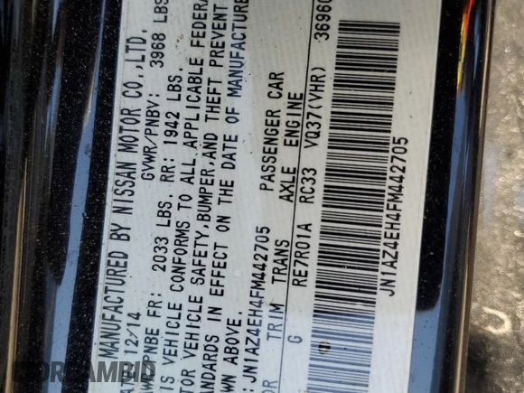 2015 Nissan 370Z Sport with VIN JN1AZ4EH4FM442705, listed as a Copart auction lot 88306335 with 86,321 mi miles and Salvage Title. Bid and sale history available at carsss.com. Image 13.