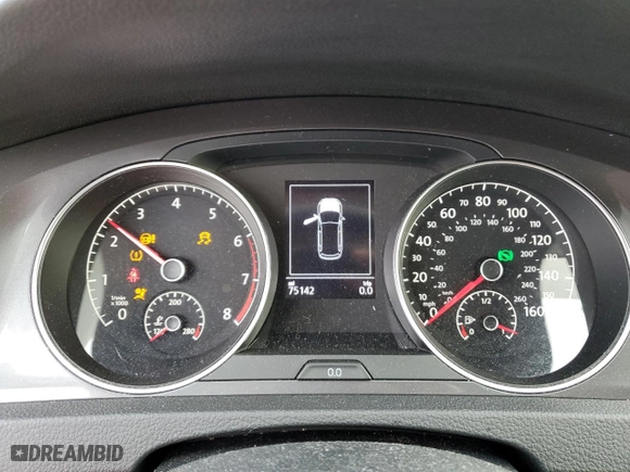 2017 Volkswagen Golf Alltrack S with VIN 3VWH17AUXHM514602, listed as a Copart auction lot 73461434 with 75,142 mi miles and Salvage Title. Bid and sale history available at carsss.com. Image 9.