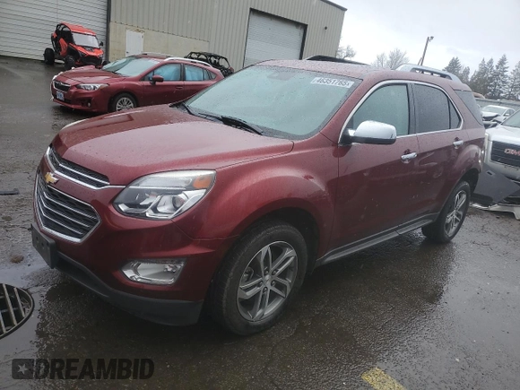 2016 Chevrolet Equinox LTZ with VIN 2GNFLGE3XG6359782, listed as a Copart auction lot 46351765 with 79,492 mi miles and Salvage Title. Bid and sale history available at carsss.com. Image 1.