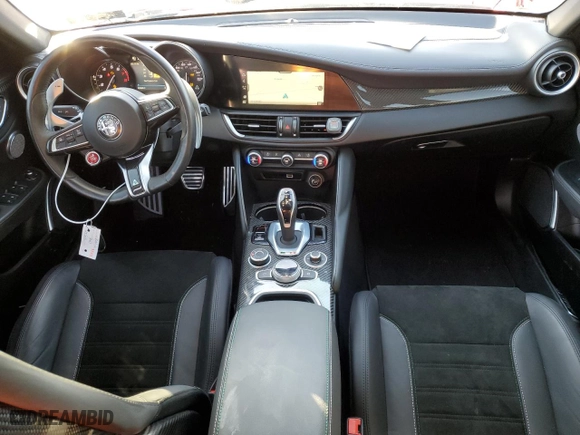 2023 Alfa Romeo Giulia Quadrifoglio with VIN ZARFAMEV2P7673589, listed as a Copart auction lot 85325654 with 14,944 mi miles and Salvage Title. Bid and sale history available at carsss.com. Image 8.