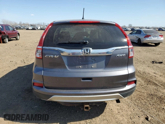 2015 Honda CR-V EX with VIN 5J6RM4H5XFL065880, listed as a Copart auction lot 49017635 with Not Provided miles and Salvage Title. Bid and sale history available at DreamBid. Image 6.
