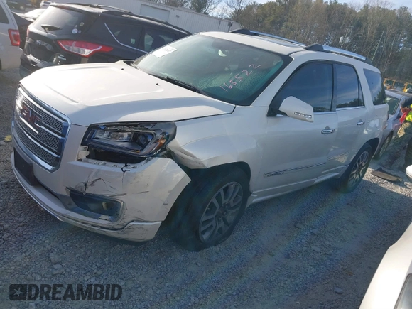 2013 GMC Acadia Denali z VIN 1GKKRTKD2DJ165522, wystawiony jako IAAI lot #41828007 z przebiegiem 182 722 mil mil oraz . Historia ofert i sprzedaży dostępna na DreamBid. Obrazek 2.