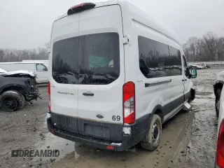 2023 Ford Transit with VIN 1FDAX2X84PKA86334, listed as a Copart auction lot 84940534 with 14,670 mi miles and Salvage Title. Bid and sale history available at DreamBid. Image 3.