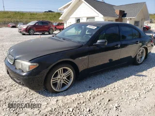 2005 BMW 7 Series with VIN WBAGL83585DC47066, listed as a Copart auction lot 75834464 with Not provided miles and Clean title. Bid and sale history available at DreamBid. Image 1.