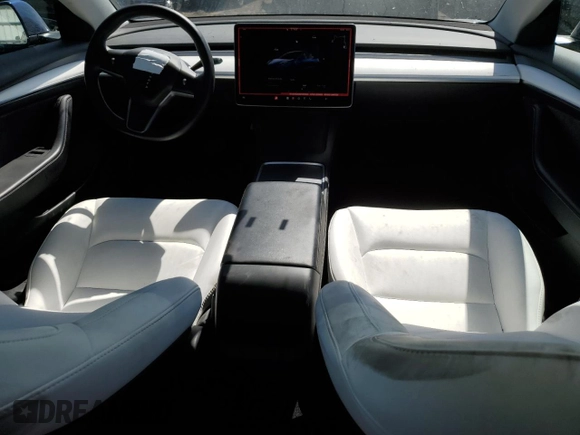 2022 Tesla Model 3 with VIN 5YJ3E1EA0NF361050, listed as a Copart auction lot 62446144 with 38,808 mi miles and Salvage Title. Bid and sale history available at carsss.com. Image 8.