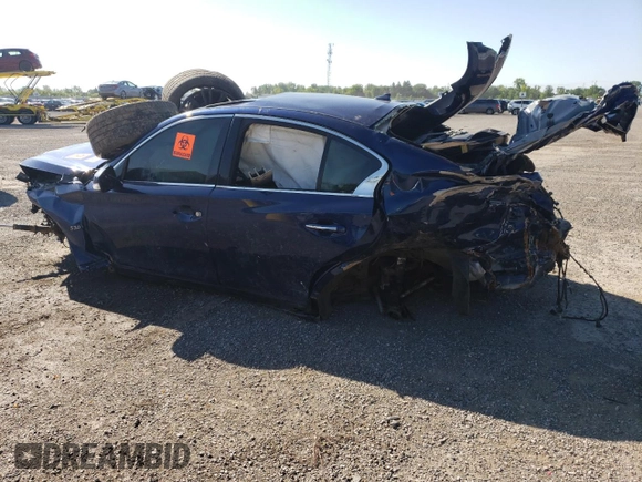 2017 Infiniti Q50 Red Sport 400 with VIN JN1FV7AR9HM871813, listed as a Copart auction lot 58239144 with 0 mi miles and Salvage Title. Bid and sale history available at carsss.com. Image 2.