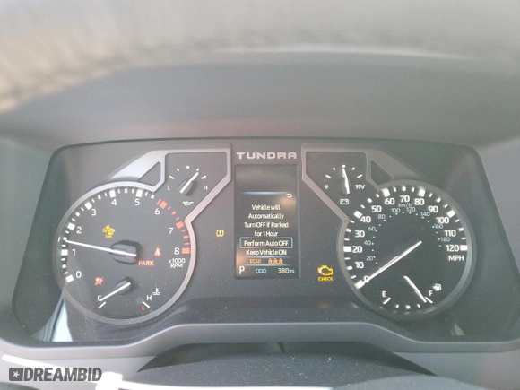 2025 Toyota Tundra 4WD SR with VIN 5TFLA5DBXSX238970, listed as a Copart auction lot 86693644 with 380 mi miles and Salvage Title. Bid and sale history available at carsss.com. Image 9.