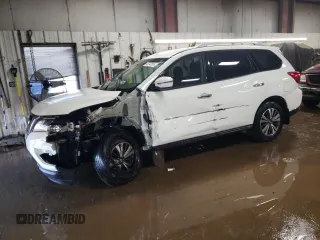 2019 Nissan Pathfinder S with VIN 5N1DR2MM8KC596326, listed as a Copart auction lot 48742555 with 71,577 mi miles and Salvage Title. Bid and sale history available at carsss.com. Image 1.