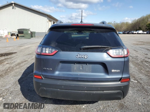 2020 Jeep Cherokee Latitude Plus with VIN 1C4PJMLB3LD551455, listed as a Copart auction lot 52232135 with 111,061 mi miles and Salvage Title. Bid and sale history available at carsss.com. Image 6.