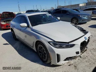 2023 BMW i4 eDrive40 with VIN WBY73AW0XPFR29122, listed as a Copart auction lot 80804373 with 1,582 mi miles. Bid and sale history available at carsss.com. Image 4.