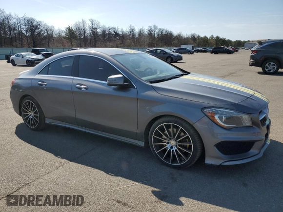2015 Mercedes-Benz CLA 250 with VIN WDDSJ4EB7FN180683, listed as a Copart auction lot 54276095 with 58,728 mi miles and Salvage Title. Bid and sale history available at DreamBid. Image 4.