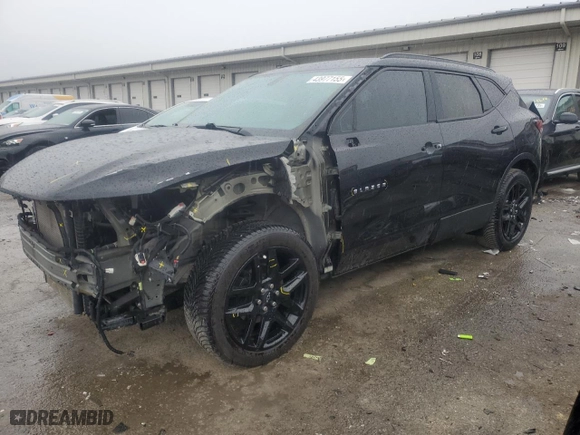2019 Chevrolet Blazer with VIN 3GNKBBRA7KS691718, listed as a Copart auction lot 43977155 with 54,931 mi miles and Salvage Title. Bid and sale history available at carsss.com. Image 1.