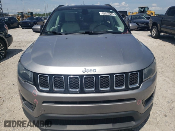 2018 Jeep Compass Latitude with VIN 3C4NJCBB1JT204927, listed as a Copart auction lot 55349635 with 75,955 mi miles and Salvage title. Bid and sale history available at DreamBid. Image 5.