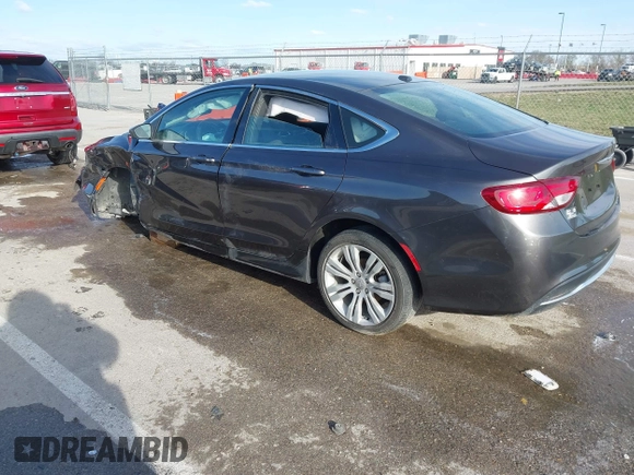 2015 Chrysler 200 Limited with VIN 1C3CCCABXFN528411, listed as a IAAI auction lot 41823474 with 53,925 mi miles. Bid and sale history available at carsss.com. Image 3.