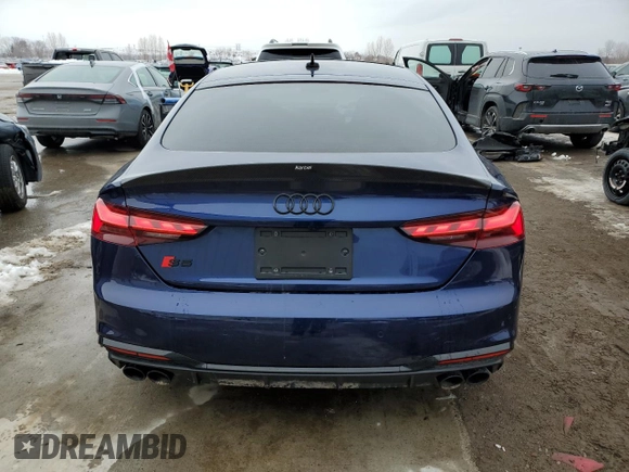 2023 Audi S5 Sportback Premium Plus z VIN WAUB4CF53PA061166, wystawiony jako Copart lot #42357735 z przebiegiem 21 540 mil mil oraz Szkoda całkowita • Salvage title. Historia ofert i sprzedaży dostępna na DreamBid. Obrazek 6.