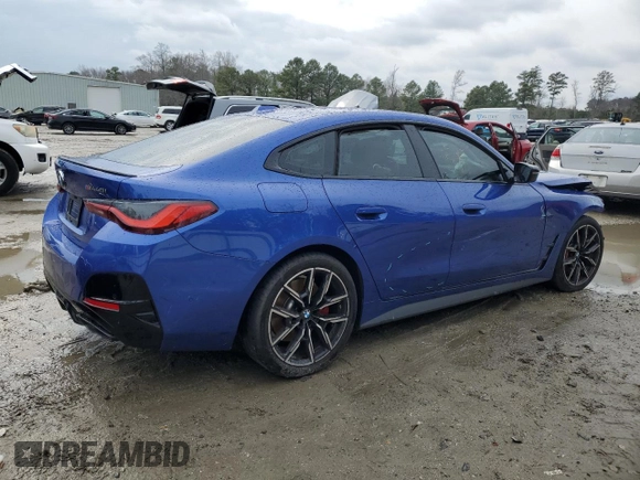 2024 BMW 4 Series M440i with VIN WBA63AW01RFR21066, listed as a Copart auction lot 44224145 with 12,943 mi miles and Salvage Title. Bid and sale history available at DreamBid. Image 3.