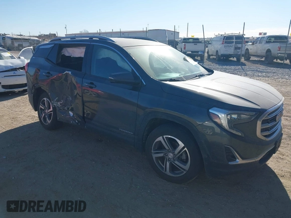 2020 GMC Terrain SLT with VIN 3GKALVEV6LL203001, listed as a IAAI auction lot 41434657 with 129,530 mi miles. Bid and sale history available at carsss.com. Image 1.